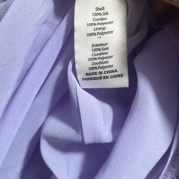 NEW Cinq a Sept Womens Kersti Silk Dress 12 Lined Midi Ruffle Lilac Wine Revolve - Picture 15 of 15